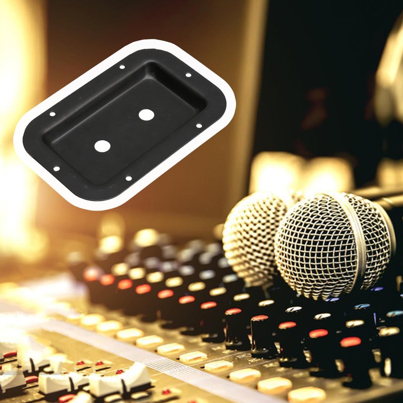 logyues 1/4" Steel Headphone Jack Plate Socket Clip for Speaker Cabinets Black - Image 2